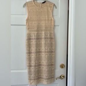 Zara lace sheath sleeveless dress ez. M. Beautiful!